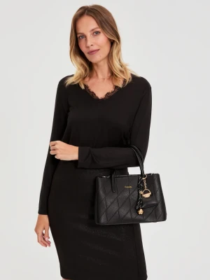 Torebka z brelokiem czarna Moodo