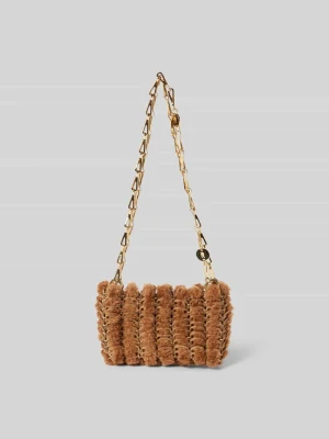 Torebka z detalem z logo Paco Rabanne Camel