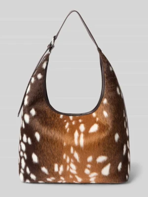 Torebka z ekoskóry futerkowej w całościowym wzorze Gina Tricot