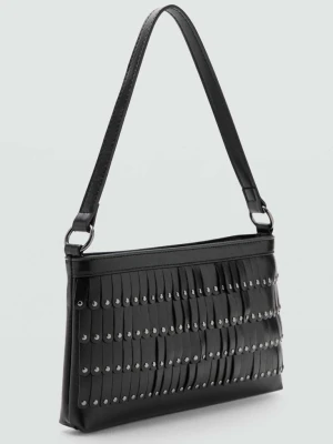 Torebka z frędzlami i nitami czarny - Dziewczyna - Rozmiar uniwersalny - MANGO TEEN