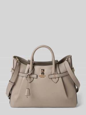 Torebka z imitacji skóry z aplikacją z logo Guess