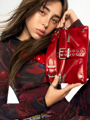 Torebka z klamrą z efektem skóry Desigual