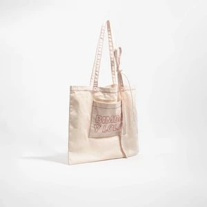 Torebka z materiału duża bawełna złamana biel BIMBA Y LOLA