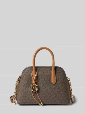 Torebka z nadrukiem z logo na całej powierzchni model 'Freddie' Michael Kors Ciemnobrązowy