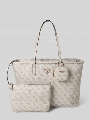 Torebka z nadrukiem z logo na całej powierzchni model ‘Power Play’ Guess