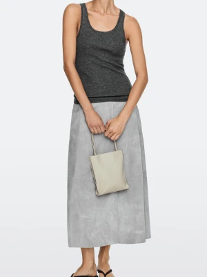 Torebka Z Nappy Z Dwoma Przegrodami - Biały Złamany - Massimo Dutti - Female