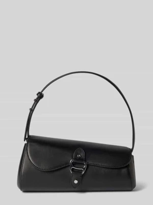 Torebka z naturalnej skóry bydlęcej z aplikacją z logo Lauren Ralph Lauren