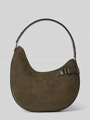 Torebka z naturalnej skóry bydlęcej z ozdobną aplikacją Lauren Ralph Lauren