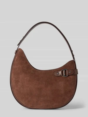 Torebka z naturalnej skóry bydlęcej z ozdobną aplikacją Lauren Ralph Lauren