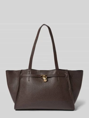 Torebka z prawdziwej skóry model 'HAMILTON' Michael Kors Ciemnobrązowy