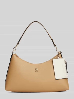 Torebka z uchwytem z materiał skóropodobny model 'TH ICON SHOULDER BAG' Tommy Hilfiger Beżowy