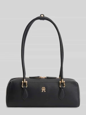 Torebka z uchwytem z materiału skóropodobnego model 'TH GRACE SHOULDER BAG' Tommy Hilfiger Czarny