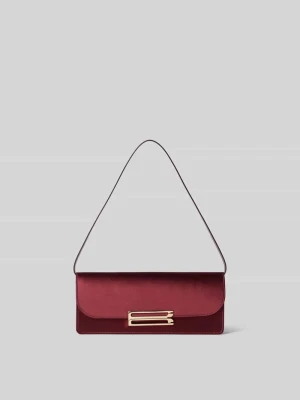 Torebka z uchwytem z metalowe zapięcie model 'D-TASCHE' Victoria Beckham Bordowy