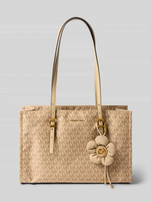 Torebka z wzorem z logo model 'ZADIE' Michael Kors Złamany biały