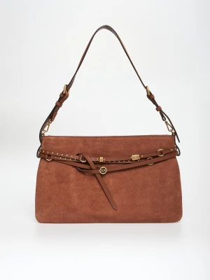 Torebka zamszowa Belt Bag Big PINKO