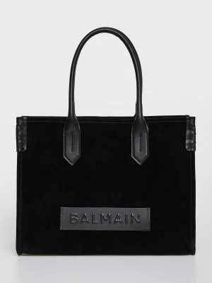 Torebka zamszowa shopper B-Army 36 BALMAIN