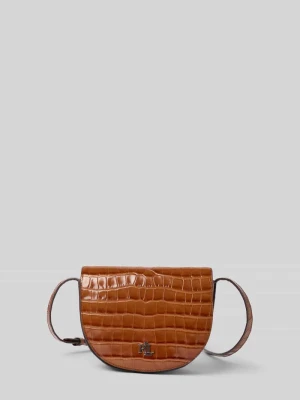 Torebka ze skóry bydlęcej z aplikacją z logo Lauren Ralph Lauren