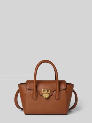 Torebka ze skóry bydlęcej z rączkami Lauren Ralph Lauren