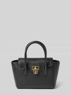 Torebka ze skóry bydlęcej z rączkami Lauren Ralph Lauren