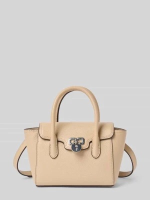 Torebka ze skóry bydlęcej z rączkami Lauren Ralph Lauren