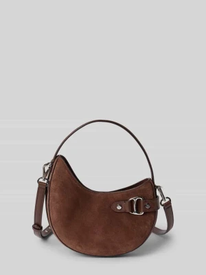 Torebka ze skóry bydlęcej z uchwytem i paskiem na ramię Lauren Ralph Lauren