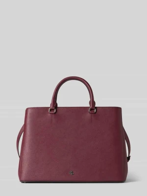 Torebka ze skóry cielęcej z uchwytami i paskiem na ramię Lauren Ralph Lauren