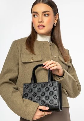 Torebka ze skóry w tłoczenia czarna Wittchen