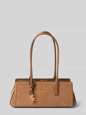 Torebka ze skóry z aplikacją z metką model 'LAILA' Michael Kors Średniobrązowy