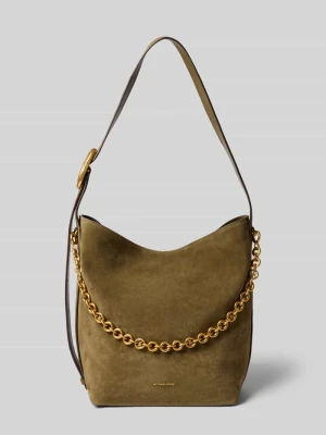 Torebka ze skóry z aplikacją z metką model 'NOLITA' Michael Kors Khaki