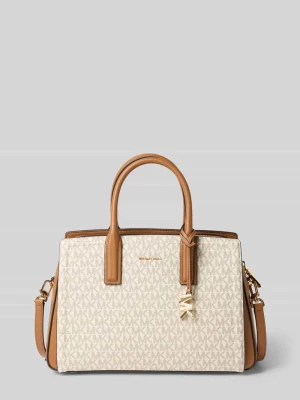Torebka ze skóry z wzorem z logo model 'LAILA' Michael Kors Złamany biały