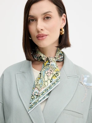 Tory Burch apaszka jedwabna Dream Paisley Silk damski kolor niebieski wzorzysta 177165.960