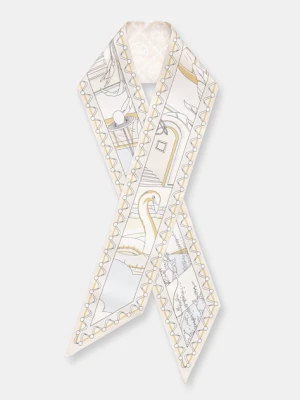 Tory Burch apaszka jedwabna Ribbon