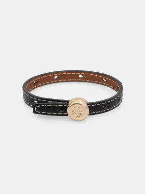 Tory Burch bransoletka damska skórzana Icon czarny
