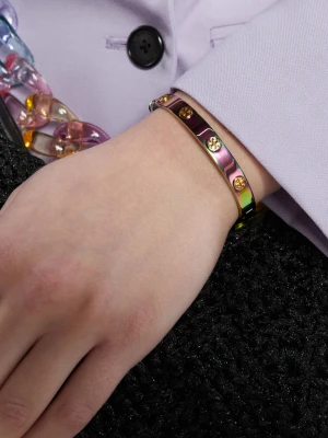 TORY BURCH Bransoletka Miller Stud Hinge Bracelet
