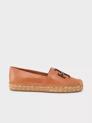 Tory Burch Brązowe espadryle na platformie Ines