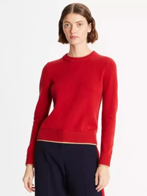 Tory Burch Czerwony sweter z kaszmiru