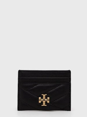 Tory Burch etui na karty skórzane Kira Chevron damski kolor czarny 90345.001