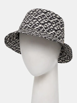 Tory Burch kapelusz bawełniany Prismatic T Monogram kolor szary bawełniany 162760