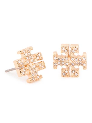 Tory Burch Kolczyki Crystal Logo Stud Earring 53423 Złoty