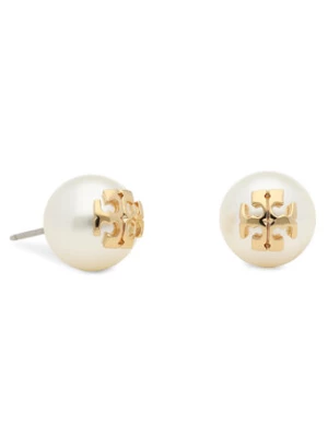 Tory Burch Kolczyki Crystal Pearl Stud Earring 11165514 Biały