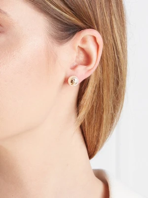 TORY BURCH Kolczyki Crystal Pearl złoty