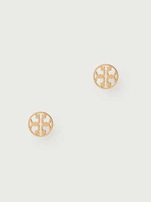 Tory Burch kolczyki damskie pozłacane z masy perłowej Icon złoty