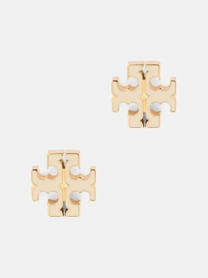 Tory Burch kolczyki damskie ze stali nierdzewnej emalia Icon