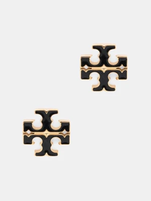 Tory Burch kolczyki damskie ze stali nierdzewnej emalia Icon