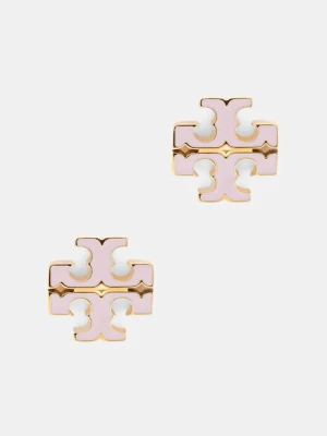 Tory Burch kolczyki damskie ze stali nierdzewnej emalia Icon