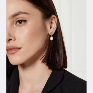 TORY BURCH Kolczyki Kira Clover Pearl Drop
