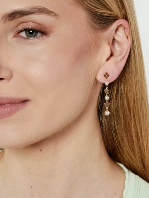 Zdjęcie produktu TORY BURCH Kolczyki Kira Linear Pear złoty
