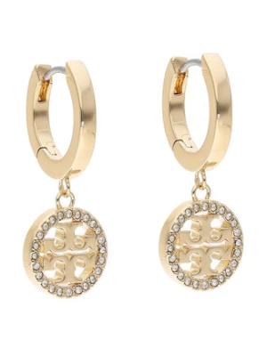 Tory Burch Kolczyki Miller Pave Hoop Earring 87041 Złoty