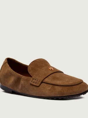 TORY BURCH Mokasyny | zamsz brązowy