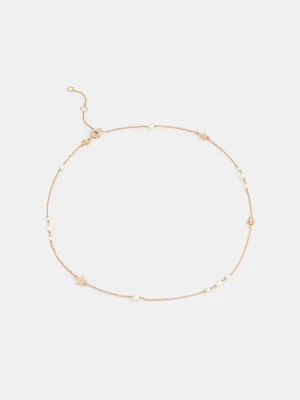 Tory Burch naszyjnik pozłacany Delicate Kira Pearl 176867-749